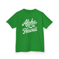 Gildan 5000B | Kids’ Tropical Vibes "Aloha Hawaii" Graphic Tee – Soft Cotton Summer T-Shirt