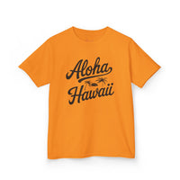 Gildan 5000B | Kids’ Tropical Vibes "Aloha Hawaii" Graphic Tee – Soft Cotton Summer T-Shirt