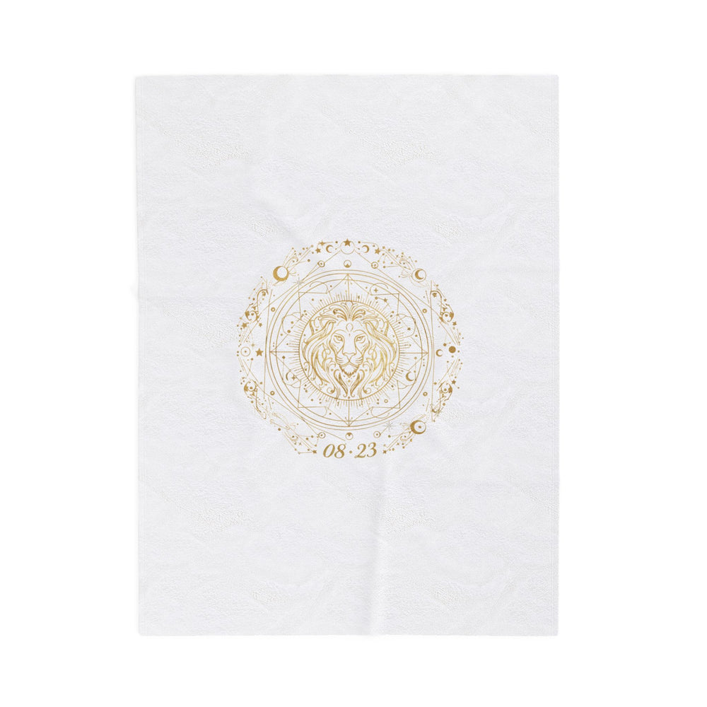 Leo zodiac constellation blanket | gold celestial foil astrology throw