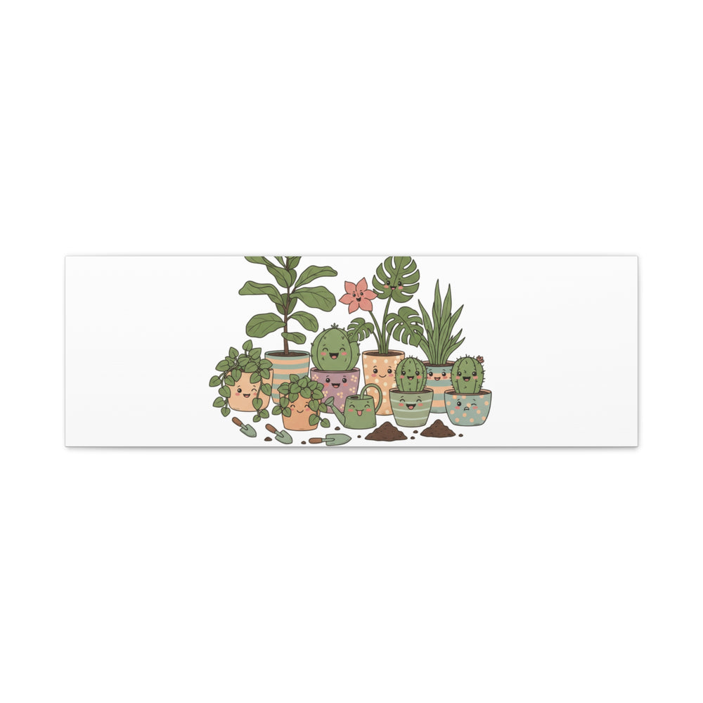 I'm Just Here for the Plants Canvas | Plant Parent Pun, Sage Botanical Wall Art