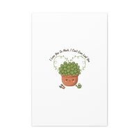 I Can't Even Leaf You Canvas, Plant Parent Pun | Sage Cream Botanical Art