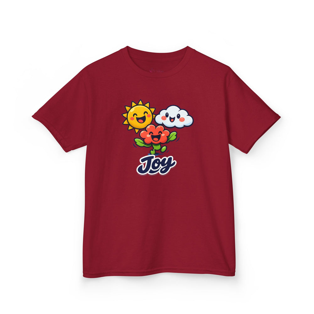 Gildan 5000B | Kids' "Joy" Sunny Day Graphic Tee – Soft Cotton Summer T-Shirt | Little Sunshine "Joy" Unisex Kids' Tee