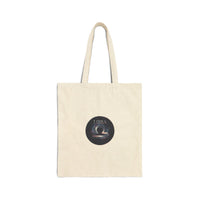 Lunar Zodiac Constellation Tote | Astrology Cosmic Canvas, Metallic Moonprint
