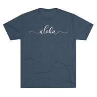 Next Level 6010 | Aloha Script Unisex Tri-Blend Vintage Tee – Summer Vibes Collection