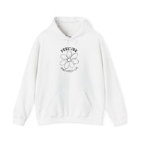 Gildan 18500 | Unisex "Positive Mind Vibes Life" Flower Hoodie – Minimalist Daisy Graphic – Premium Soft Fleece Motivational Pullover