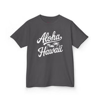 Gildan 5000B | Kids’ Tropical Vibes "Aloha Hawaii" Graphic Tee – Soft Cotton Summer T-Shirt