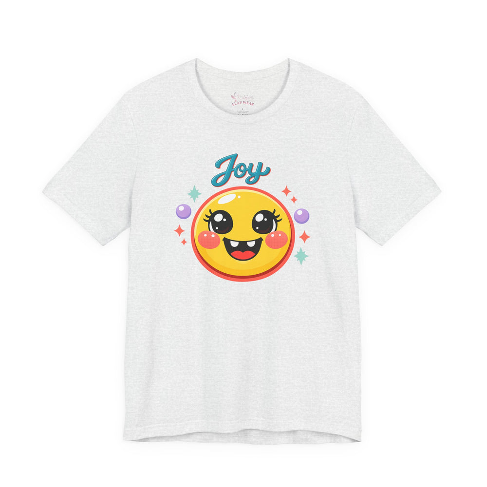 Bella+Canvas 3001 | Radiant Joy Emoji T-Shirt | Kawaii Aesthetic Smiley Graphic Tee | Unisex Jersey Short Sleeve Tee
