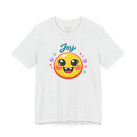 Bella+Canvas 3001 | Radiant Joy Emoji T-Shirt | Kawaii Aesthetic Smiley Graphic Tee | Unisex Jersey Short Sleeve Tee