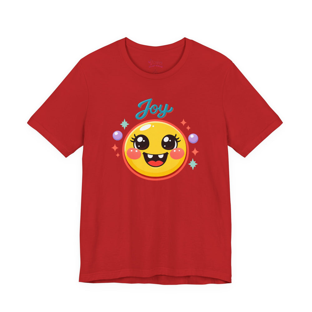 Bella+Canvas 3001 | Radiant Joy Emoji T-Shirt | Kawaii Aesthetic Smiley Graphic Tee | Unisex Jersey Short Sleeve Tee