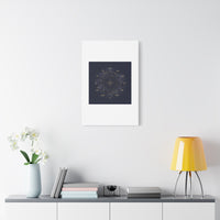 Gold Zodiac Wheel Canvas | Astrology Constellation Art, Cosmic Wall Print