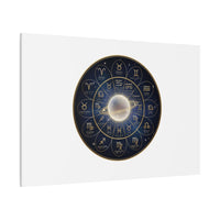 Zodiac Constellation Wheel Canvas, Astrology Art Print | Gold Foil Galaxy