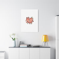 Independently Unloved Heart Print Canvas | Anti Valentine, Single Humor