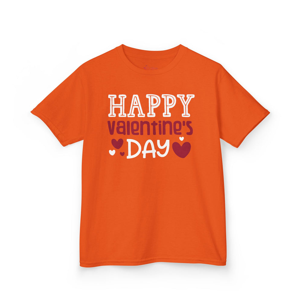 Kids Happy Valentine Day T-Shirt – Youth Valentine’s Day Graphic Tee – Soft Cotton Holiday Shirt for Boys & Girls