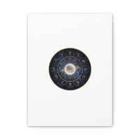 Zodiac Constellation Wheel Canvas, Astrology Art Print | Gold Foil Galaxy