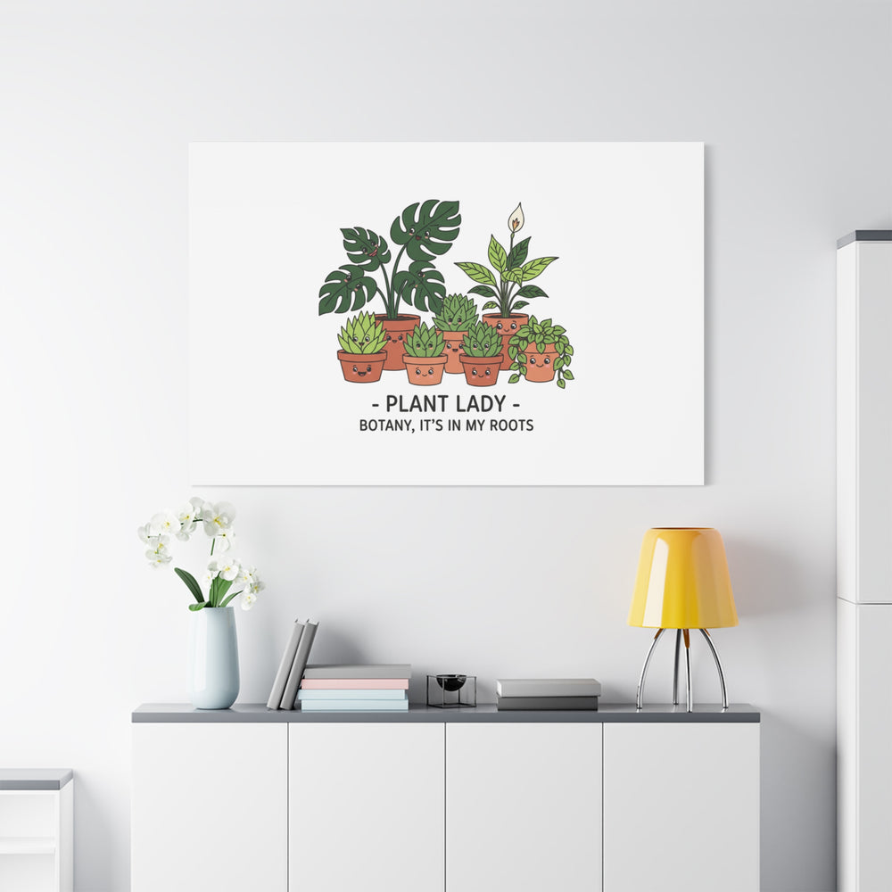 Plant Lady Canvas | Matte Stretched Botanical Pun Wall Art