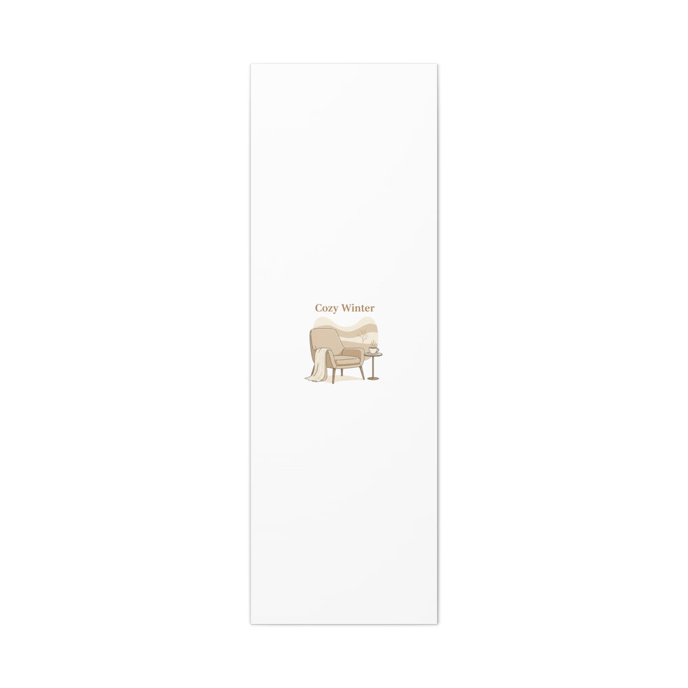 Cozy Winter minimal line art Canvas | Slow Life, soft life neutral wall decor