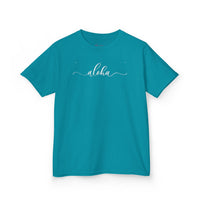 Gildan 5000B | Kids' "Aloha" Summer Vibe Cotton T-Shirt – Tropical Minimalist Tee