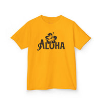 Gildan 5000B | Kids' Aloha Hibiscus Tropical T-Shirt - Soft Cotton Summer Tee