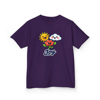 Gildan 5000B | Kids' "Joy" Sunny Day Graphic Tee – Soft Cotton Summer T-Shirt | Little Sunshine "Joy" Unisex Kids' Tee