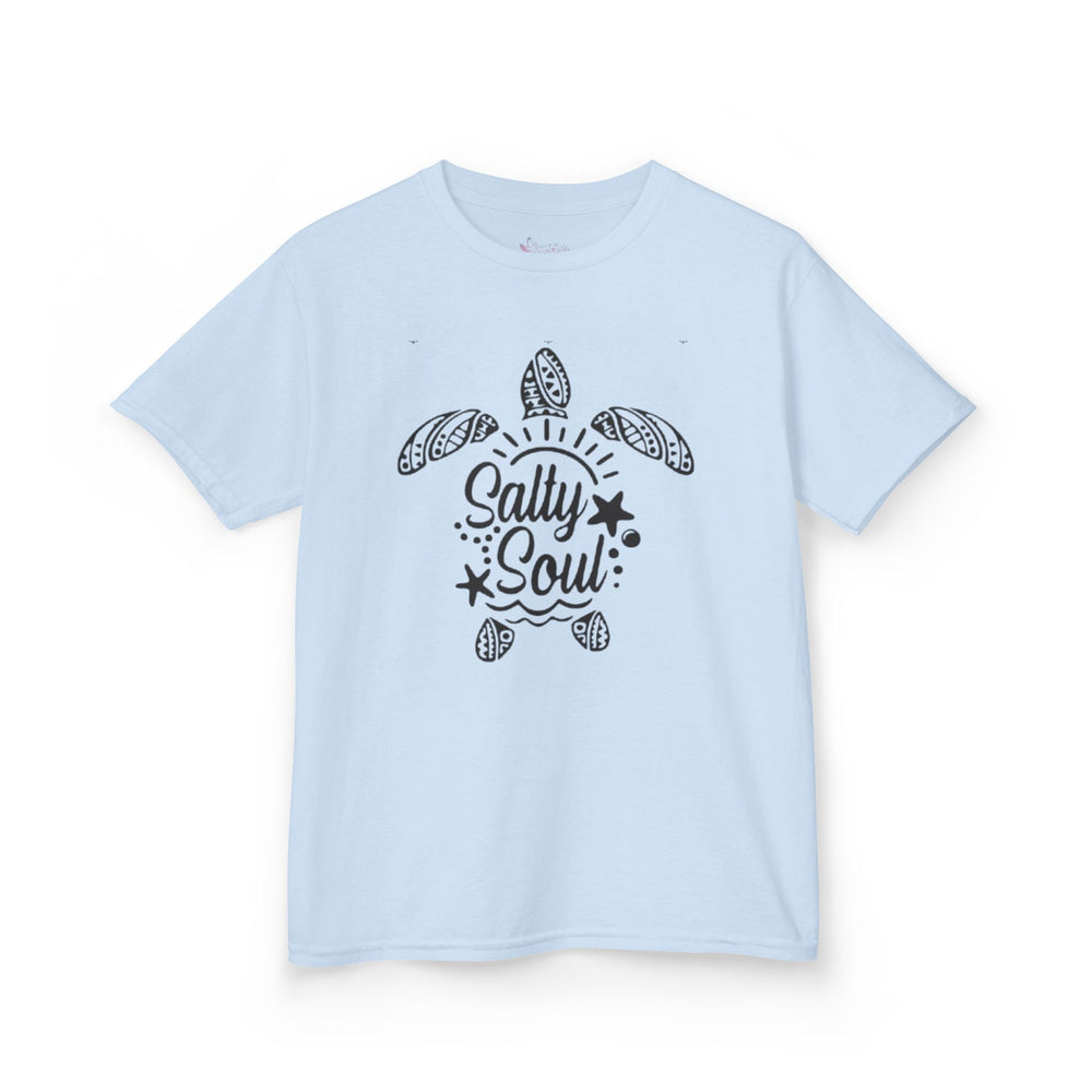 Gildan 5000B | Kids' "Salty Soul" Sea Turtle Graphic Tee