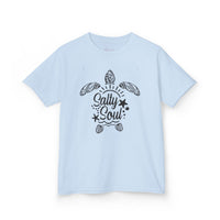 Gildan 5000B | Kids' "Salty Soul" Sea Turtle Graphic Tee