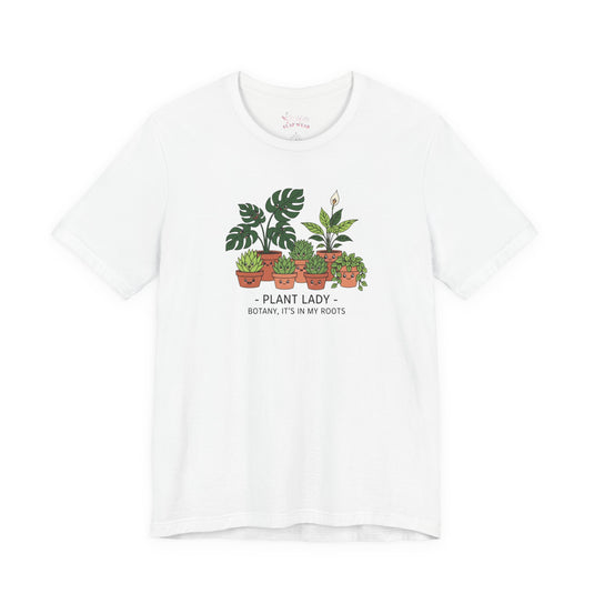 Bella+Canvas3001 | Plant Lady Tee | succulent pun, sage botanical doodle