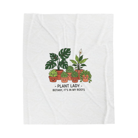 Plant Lady Blanket | Plant Parent Humor, sage botanical pun throw