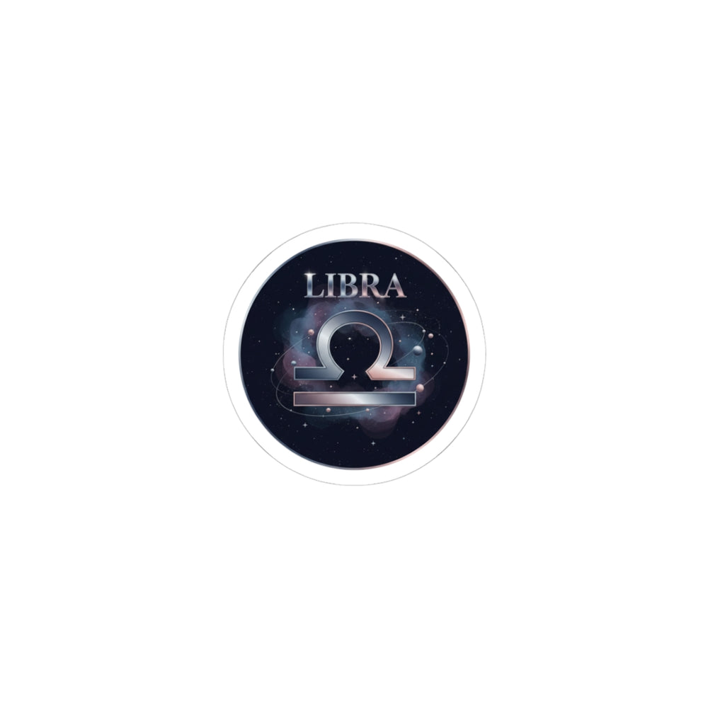 Libra Constellation Sticker | Zodiac Galaxy, Metallic Foil Accent