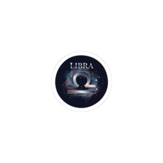 Libra Constellation Sticker | Zodiac Galaxy, Metallic Foil Accent