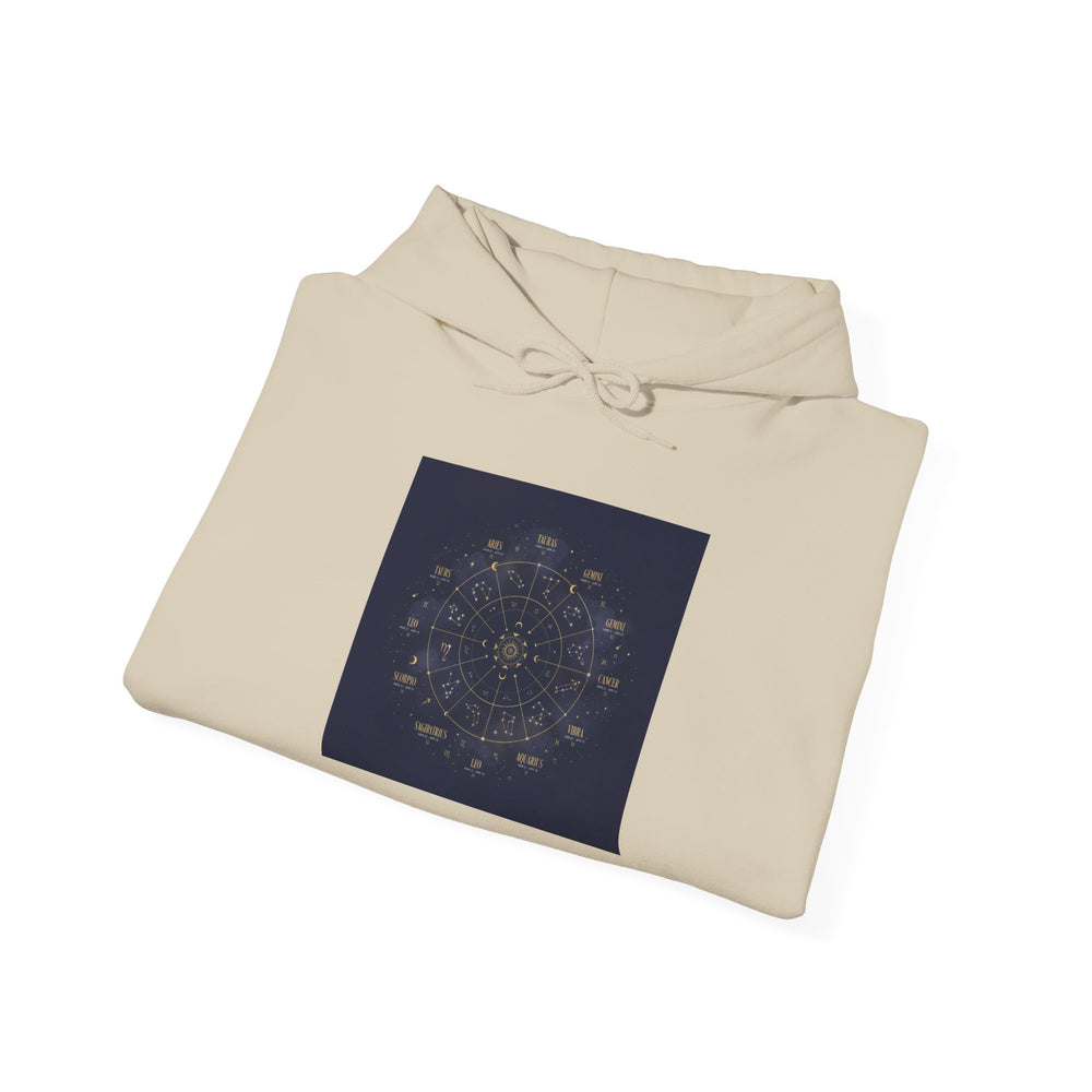 Zodiac Constellation Wheel Hoodie | Astrology, Metallic Galaxy