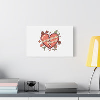 Independently Unloved Heart Print Canvas | Anti Valentine, Single Humor