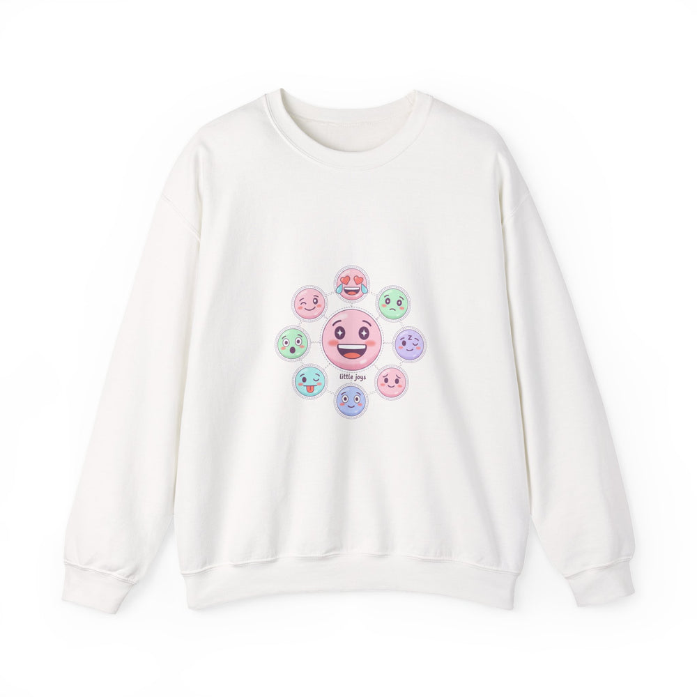 Pastel Doodle Emoticon Pattern Sweatshirt | cute emoji sticker repeat