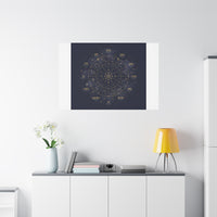 Gold Zodiac Wheel Canvas | Astrology Constellation Art, Cosmic Wall Print