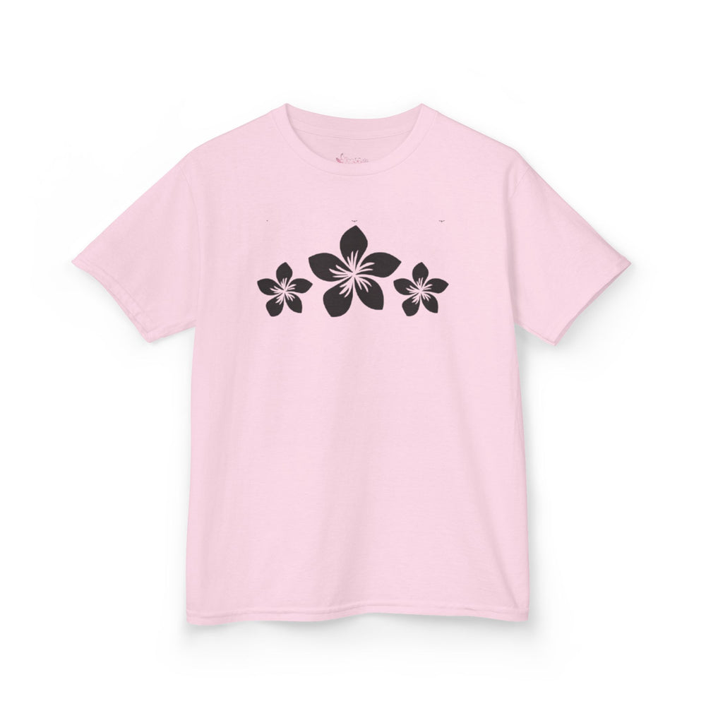 Gildan 5000B | Kids' Tropical Bloom Tee - Soft Cotton Floral Graphic T-Shirt