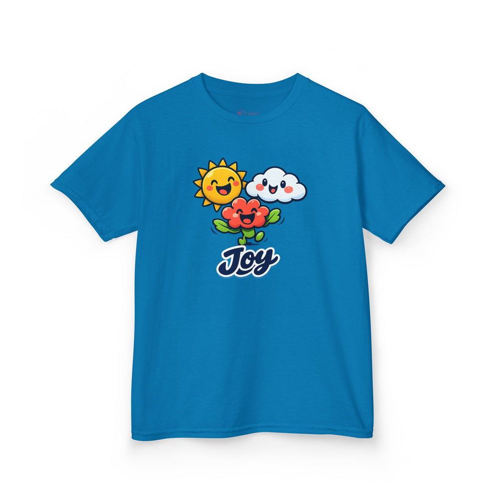 Gildan 5000B | Kids' "Joy" Sunny Day Graphic Tee – Soft Cotton Summer T-Shirt | Little Sunshine "Joy" Unisex Kids' Tee