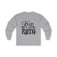 Keep The Faith Long Sleeve T-Shirt | Christian Scripture Faith Tee | Men's Christian Apparel By Gildan2400