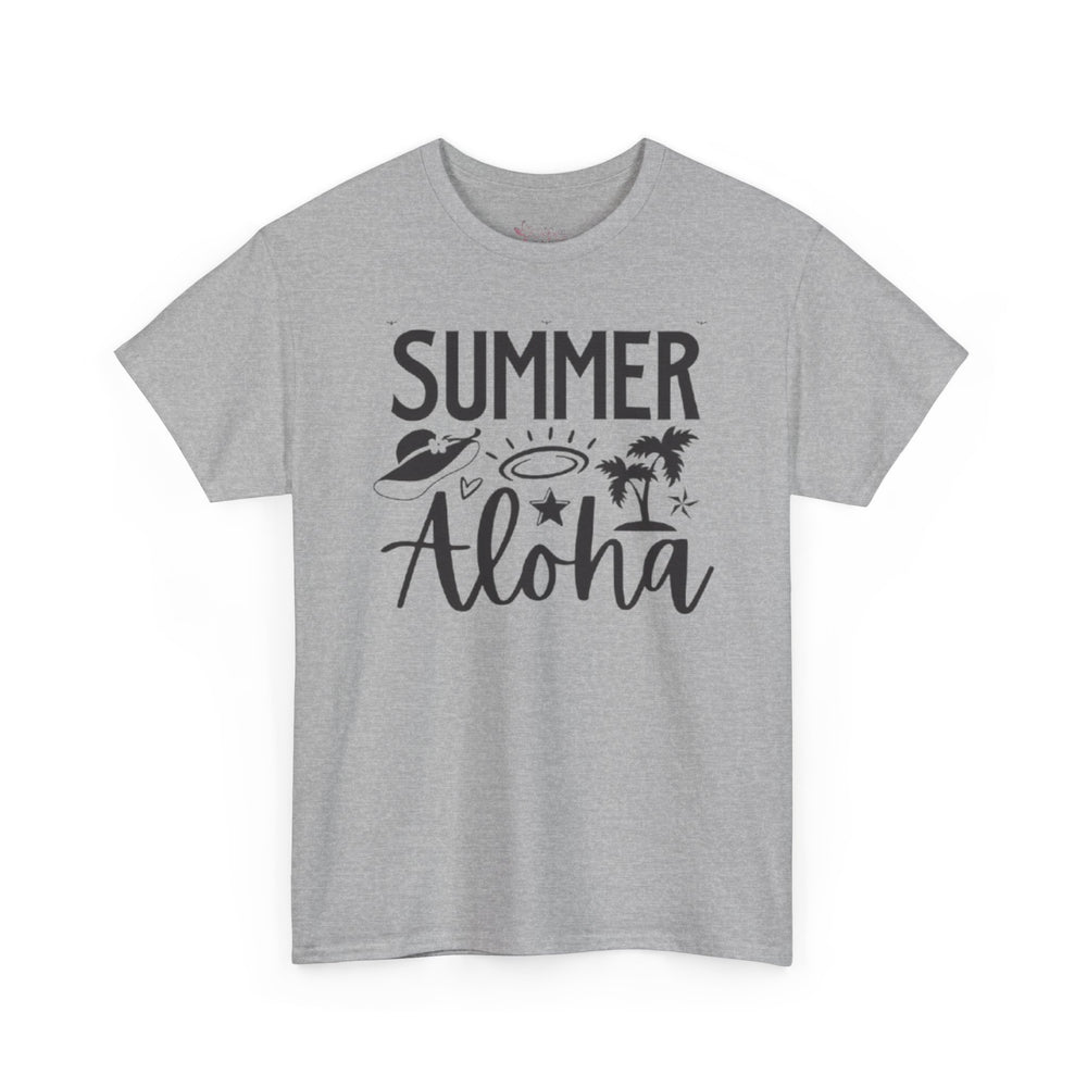 Gildan 5000 | Sun-Drenched Vibes: Retro Summer Aloha Unisex Softstyle Tee