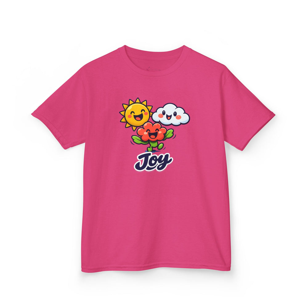 Gildan 5000B | Kids' "Joy" Sunny Day Graphic Tee – Soft Cotton Summer T-Shirt | Little Sunshine "Joy" Unisex Kids' Tee