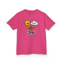 Gildan 5000B | Kids' "Joy" Sunny Day Graphic Tee – Soft Cotton Summer T-Shirt | Little Sunshine "Joy" Unisex Kids' Tee