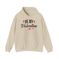 Unisex "Be My Valentine" Hoodie – Cozy Heart & Arrow Graphic Pullover – Premium Fleece Valentine's Day Sweatshirt