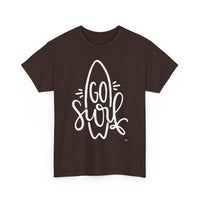 Gildan 5000 | Unisex Go Surf Cotton T-Shirt - Minimalist Coastal Surfboard Design
