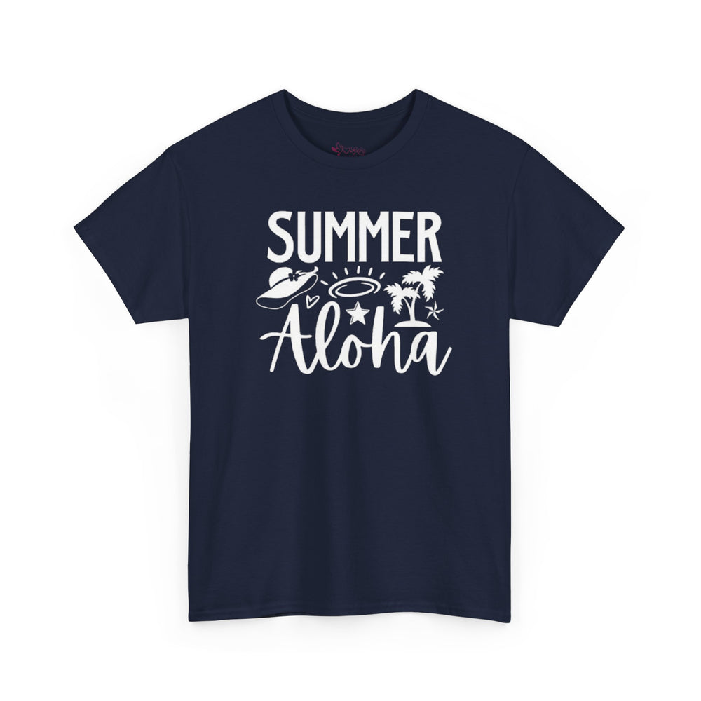 Gildan 5000 | Sun-Drenched Vibes: Retro Summer Aloha Unisex Softstyle Tee