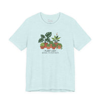 Bella+Canvas3001 | Plant Lady Tee | succulent pun, sage botanical doodle