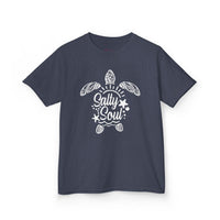 Gildan 5000B | Kids' "Salty Soul" Sea Turtle Graphic Tee