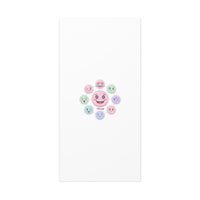 Hand-Drawn Emoticon Sticker Pattern Canvas | Cute Emoji Repeat Print