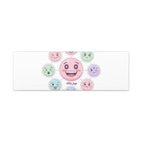 Hand-Drawn Emoticon Sticker Pattern Canvas | Cute Emoji Repeat Print