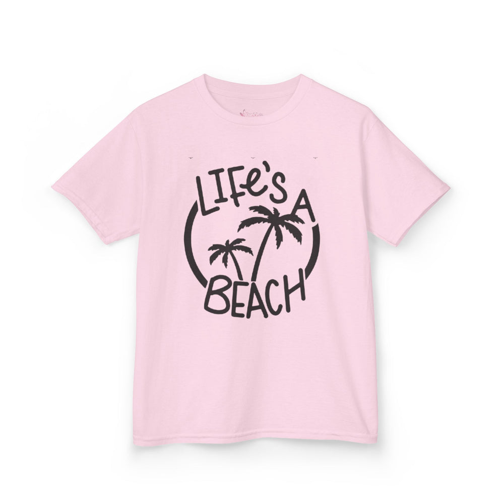 Gildan 5000B | Youth Paradise Beach T-Shirt – Comfortable Cotton Graphic Tee for Boys & Girls