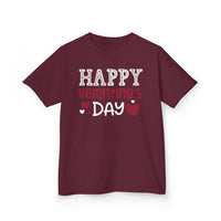 Kids Happy Valentine Day T-Shirt – Youth Valentine’s Day Graphic Tee – Soft Cotton Holiday Shirt for Boys & Girls