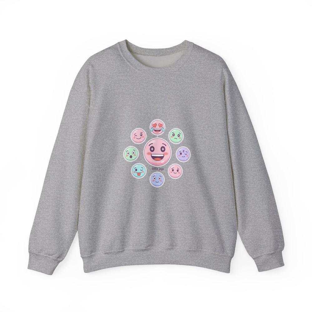 Pastel Doodle Emoticon Pattern Sweatshirt | cute emoji sticker repeat