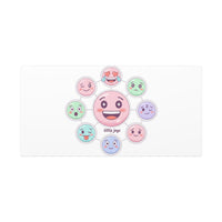 Hand-Drawn Emoticon Sticker Pattern Canvas | Cute Emoji Repeat Print